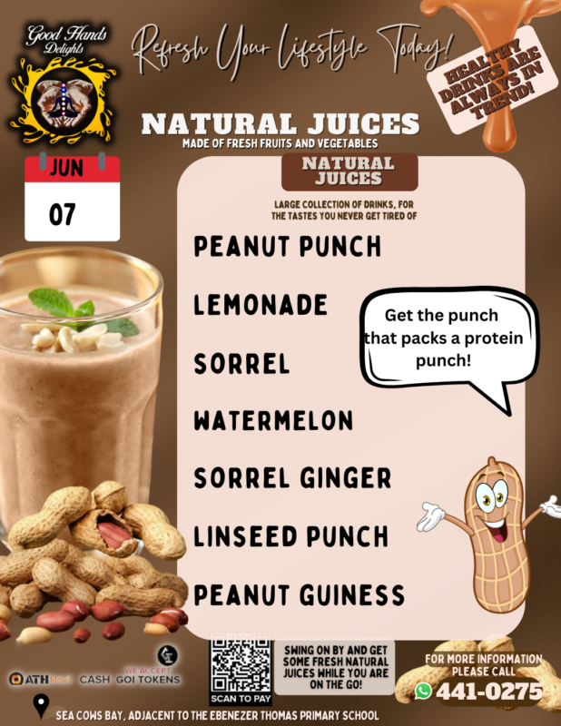 Good hands Juice Menu Jun 07 2025