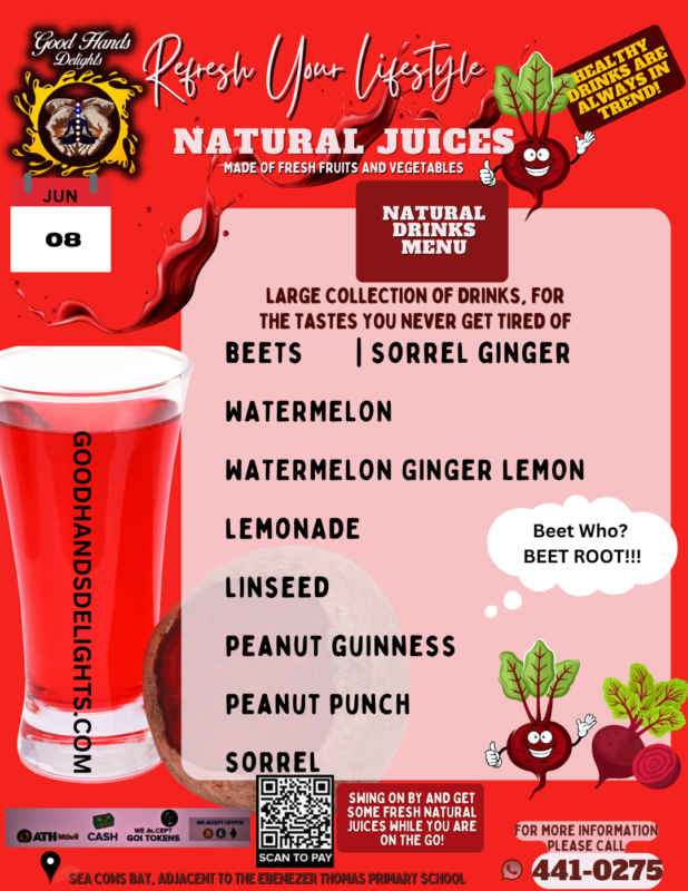 Good hands Juice Menu Jun 08 2025