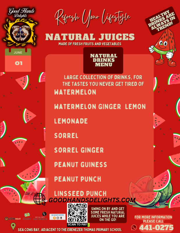 Good hands Juice Menu Jun01