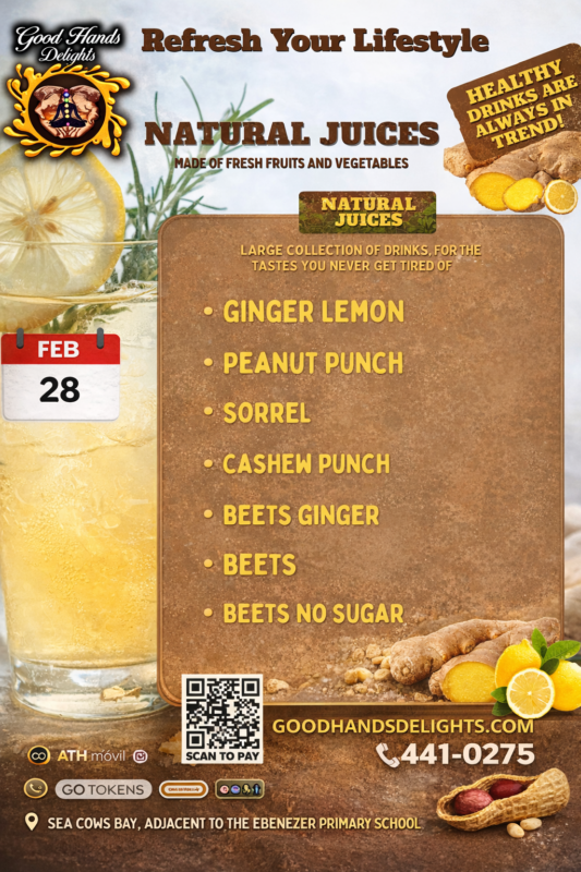 Good Hands Delights Menu Feb 28 Ginger Lemon